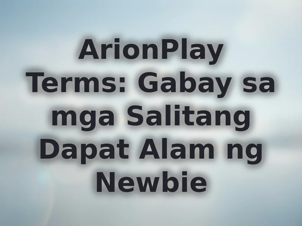 Guide sa betting terms
