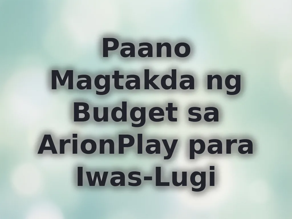 Guide sa budget management